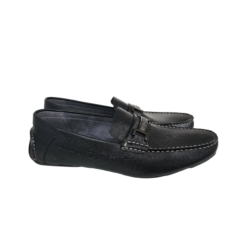 Calvin Klein Men's Black Slip On Shoes Magnus Driver Loafer - Picture 10 of 16